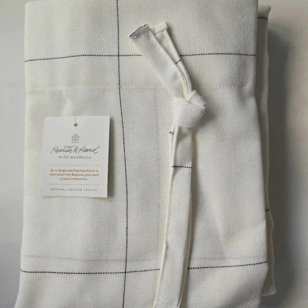 hearth and hand sour cream and railroad gray curtains